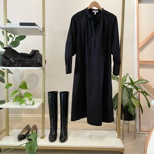 COS Black Long Sleeve Midi Dress